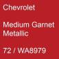 Preview: Chevrolet, Medium Garnet Metallic, 72 / WA8979.